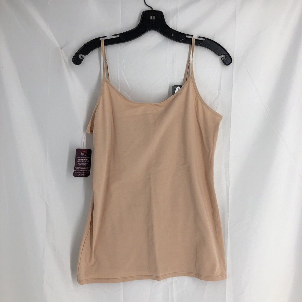Felina Adjustable Camisole Tank Top Large Nude NWT